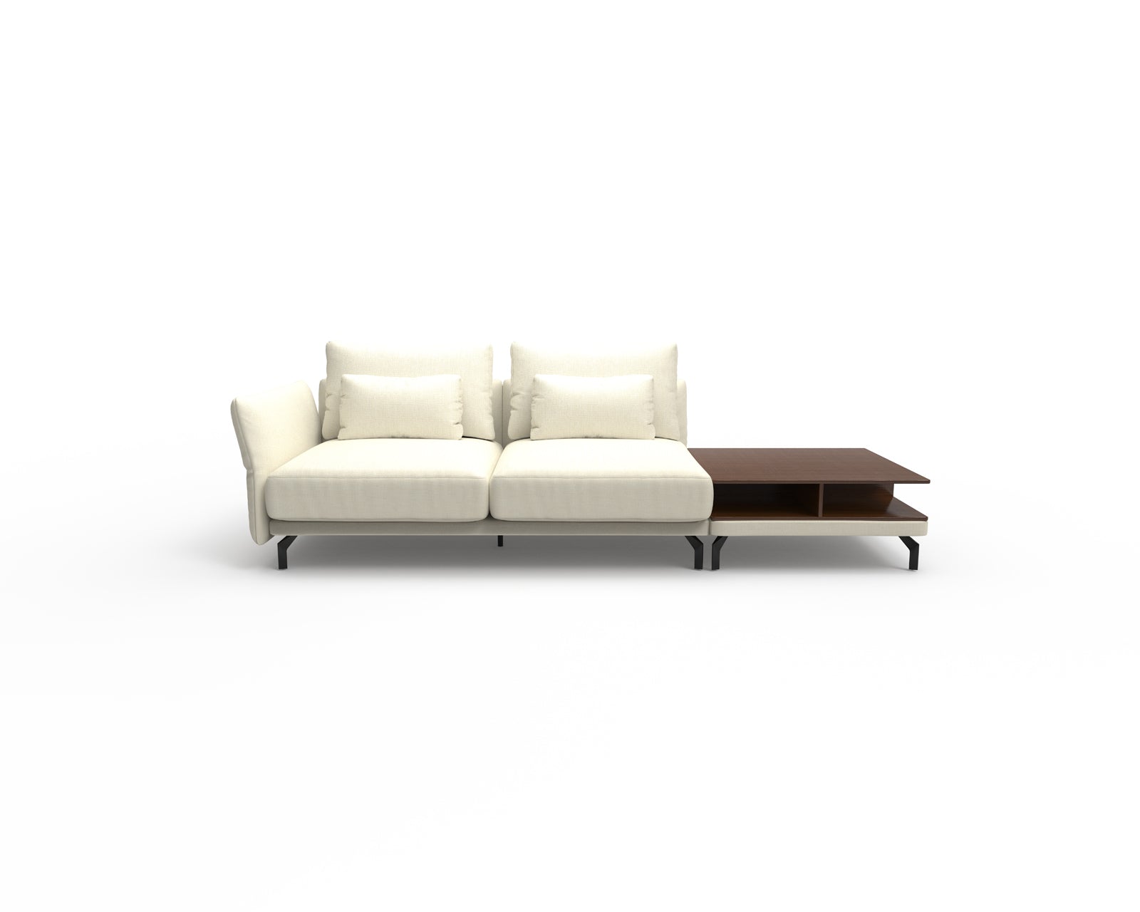 Seagull 2 Seater Sofa with Shelf Table (Right)